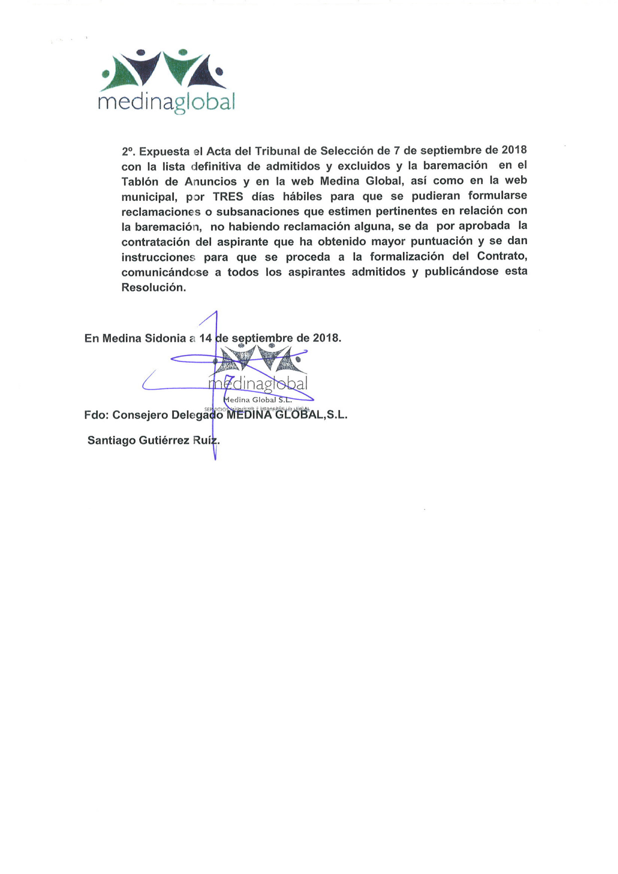 RESOLUCION CONSEJERO DELEGADO DE MEDINA GLOBAL APROBACION LISTA DEFINITIVA DE ASPIRANTES A MONITOR-2