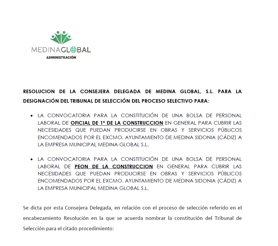 resolución de la consejera....